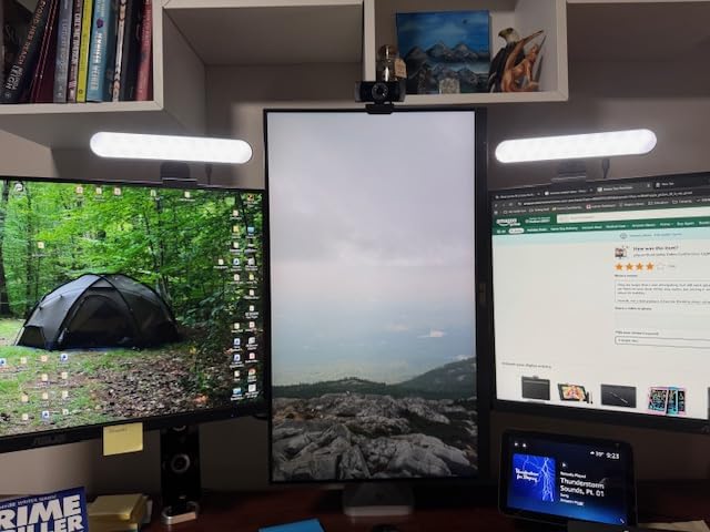 yAyusi Dual-lamp Video Conference Lighting, LED Streaming Light with Remote and Touch Control, Zoom Lighting for Computer,Webcam Laptop Monitor Ring Light for Video Calls/Zoom Meetings/Video Recording customer photo 1