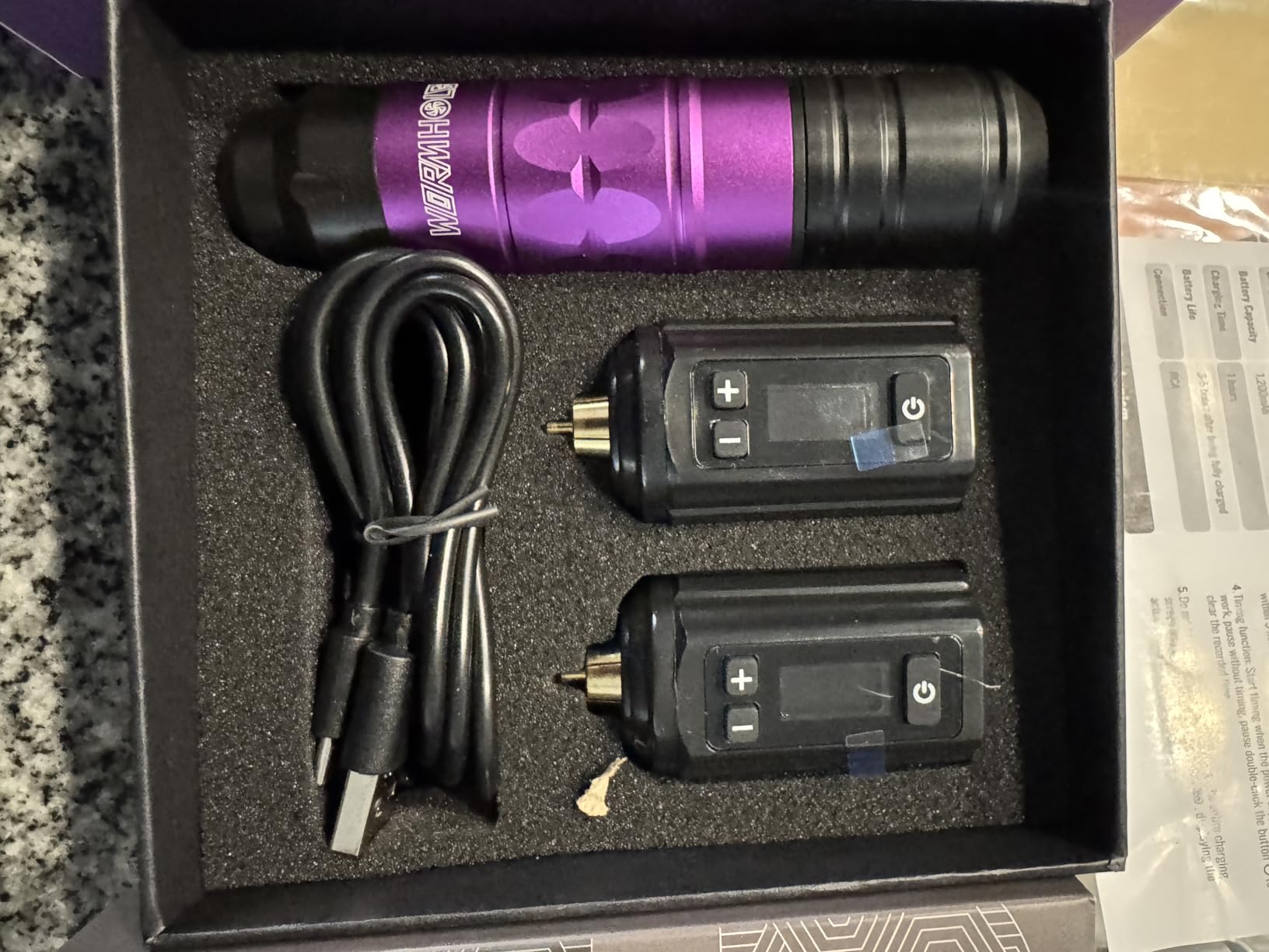 Wormhole Wireless Tattoo Gun Kit Tattoo Kit for Beginners and Artists customer photo 2