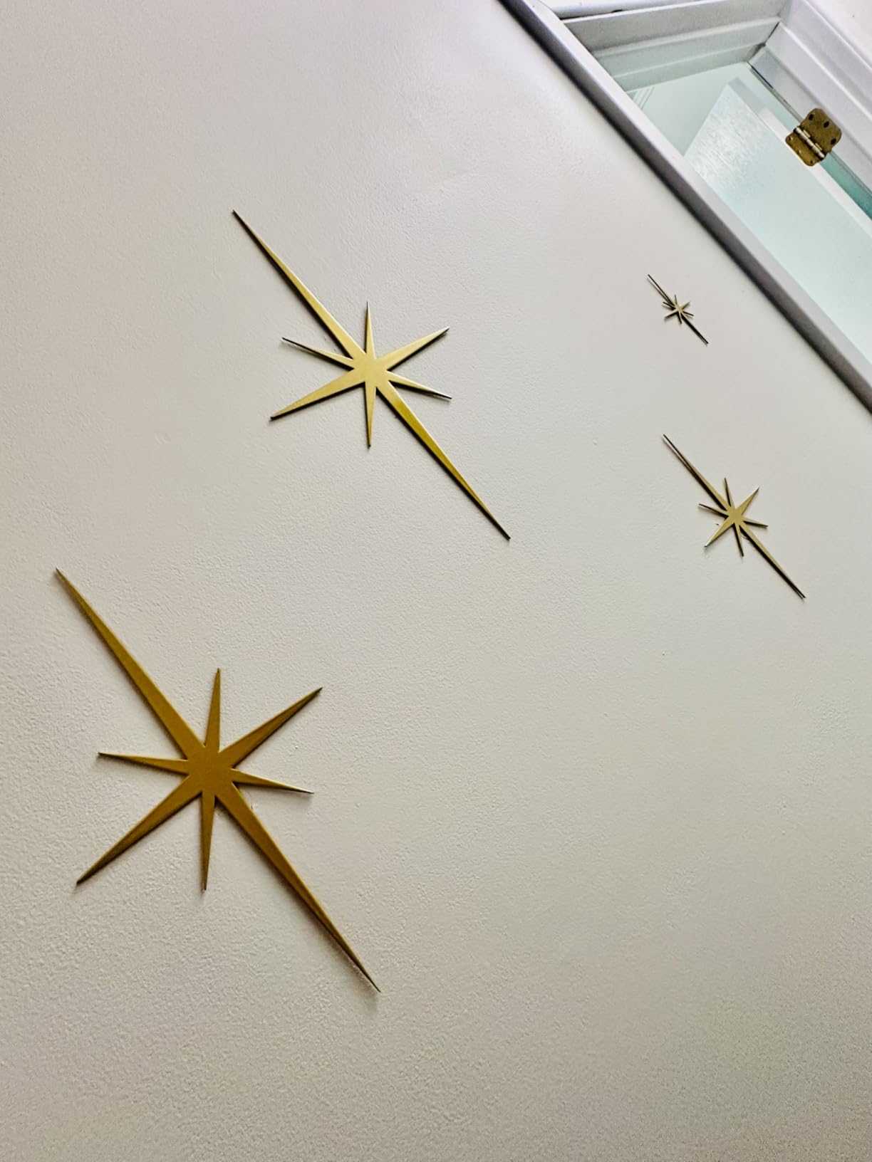 Blulu 4 Pcs Starburst Shaped Wall Decor Mid Century Modern Art,Retro customer photo 1