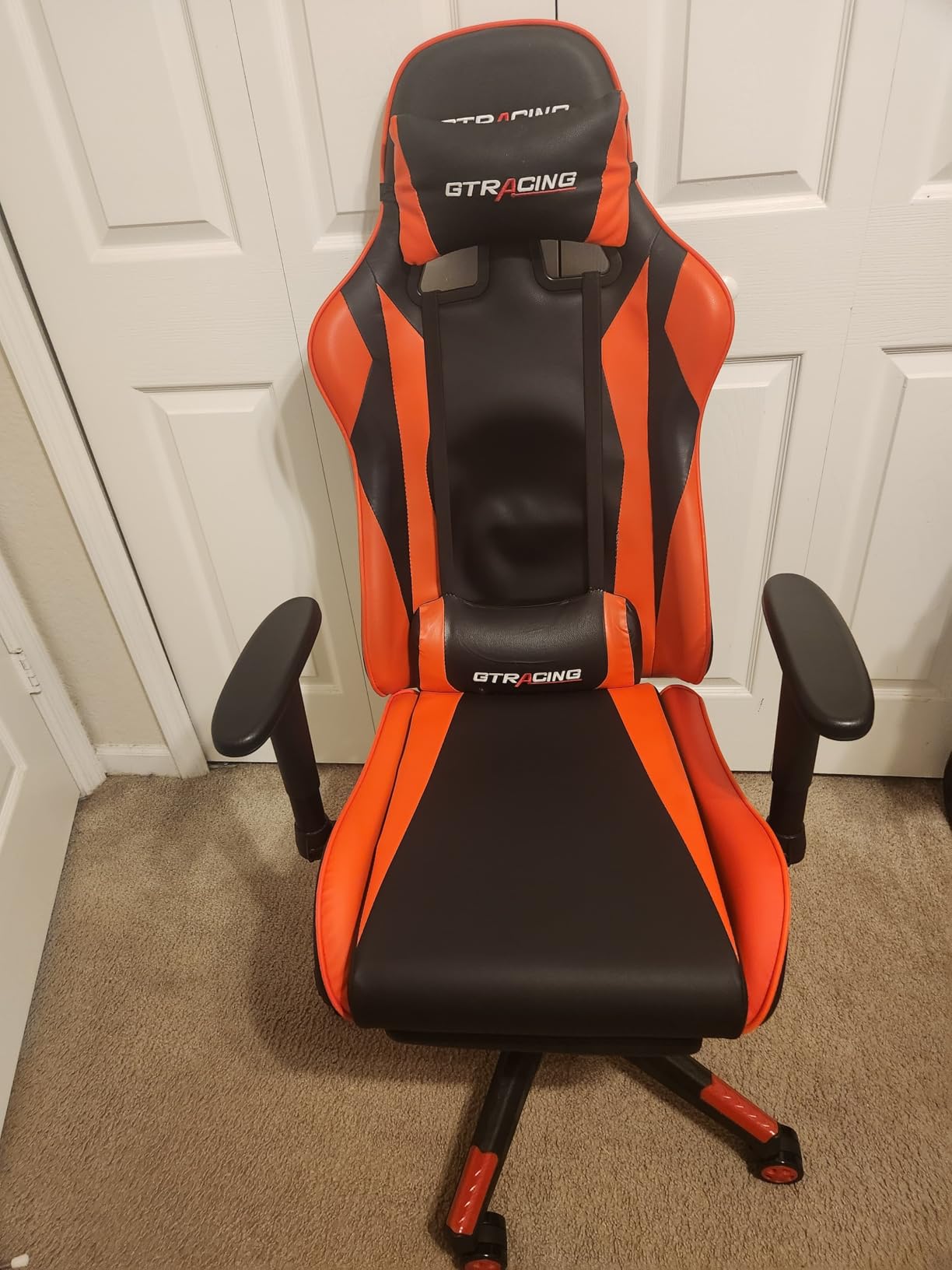 GTPLAYER Gaming Chair with Footrest, Ergonomic Computer Game Desk Chair, Reclining Gamer Chair Seat Height Adjustment, Swivel Rocker with Headrest and Lumbar (Gray) customer photo 1