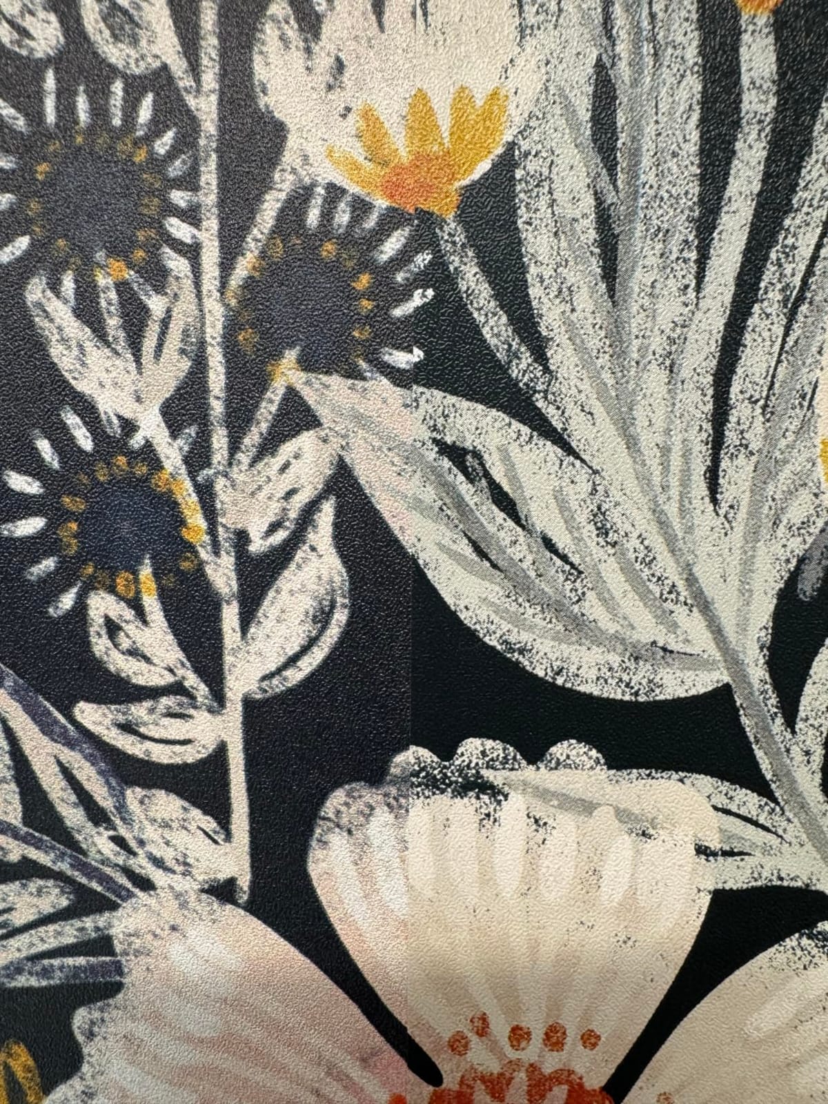 HAOKHOME Navy Floral Peel and Stick Wallpaper Boho Mural 17.3in x 32.8ft customer photo 2