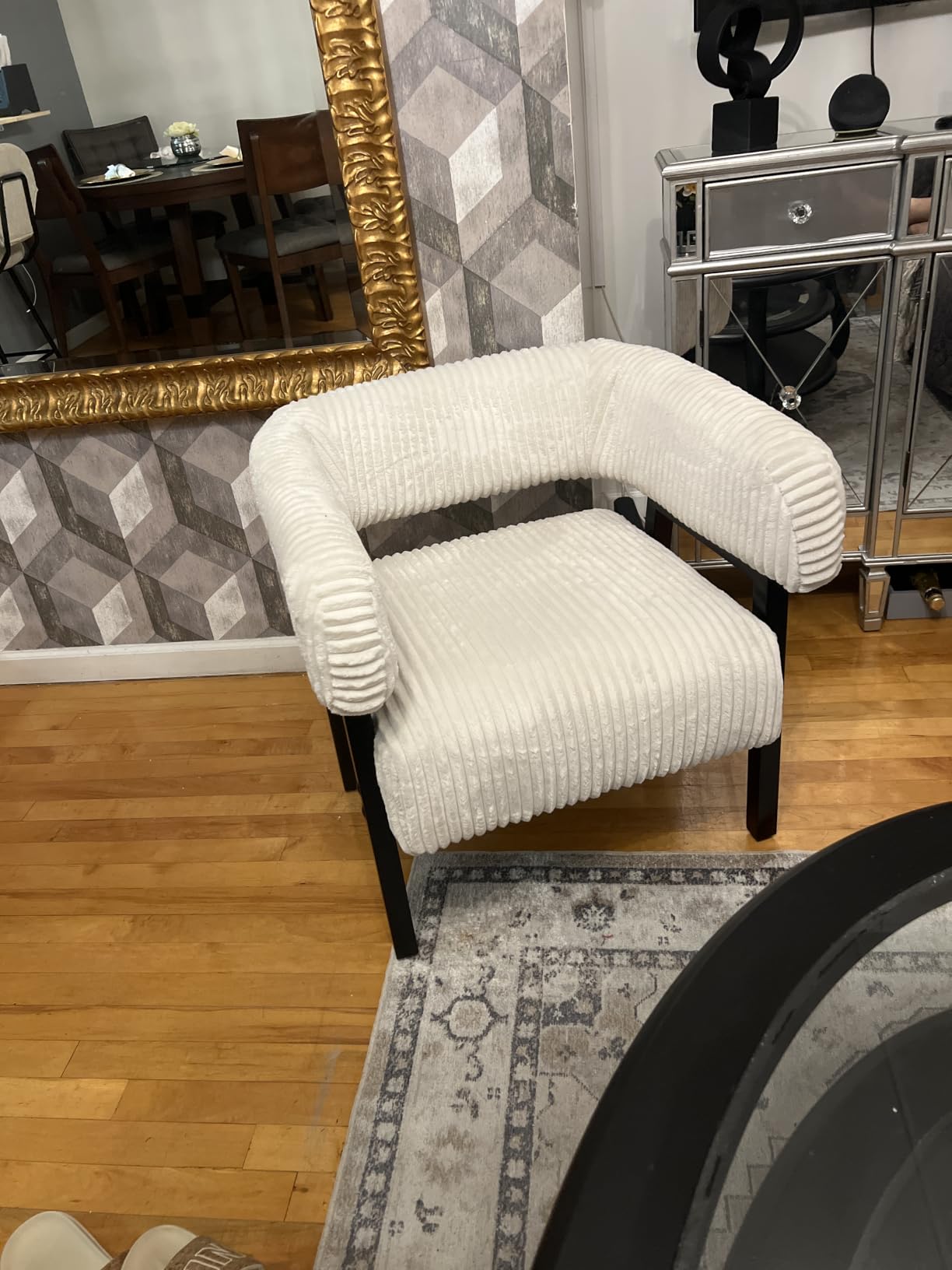 Yaheetech Accent Living Room Chair with Pocket Coiled Seat Set of 1 customer photo 2