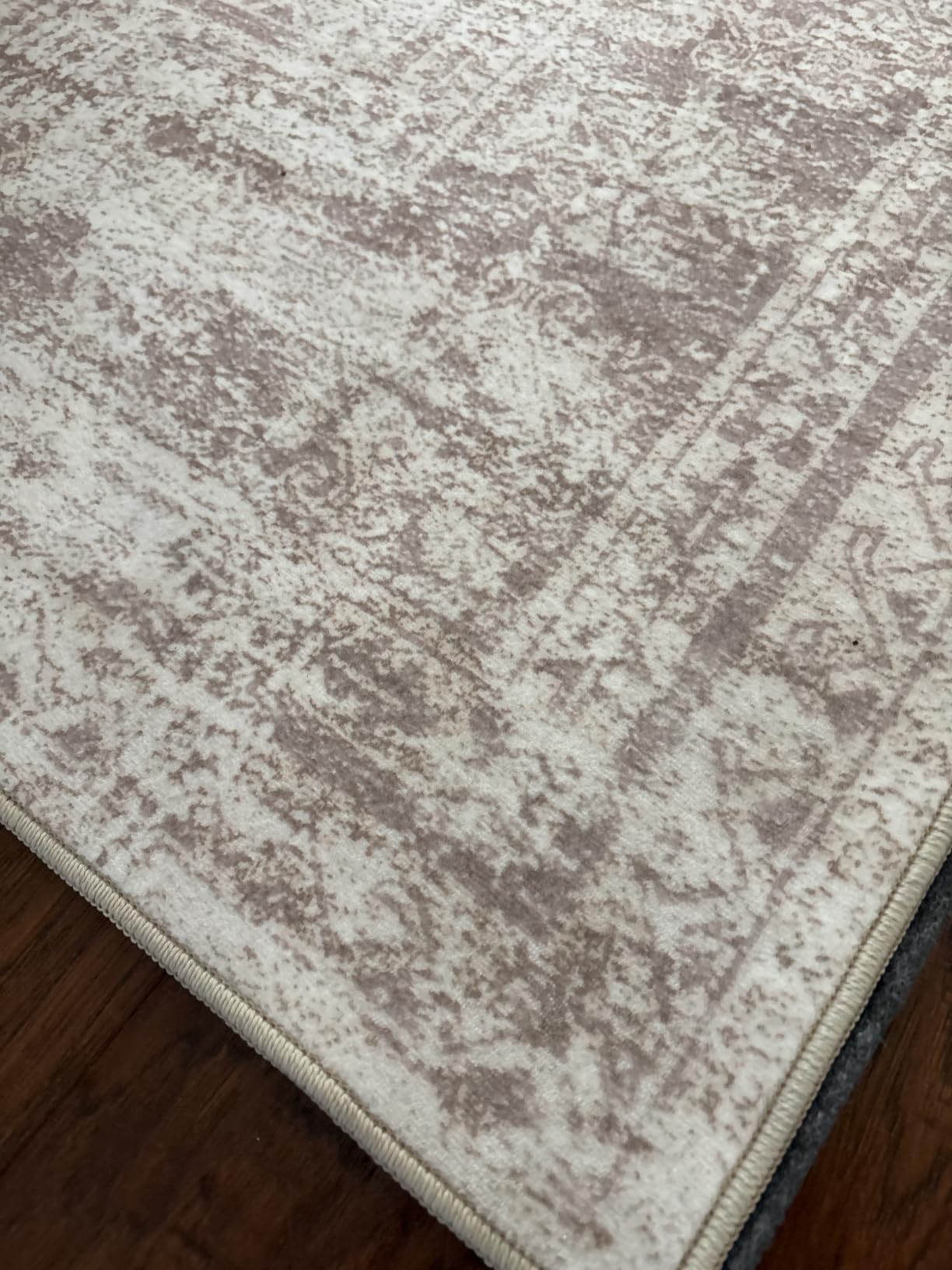 Soalmost Abstract Rug 8x10 Large Living Room Area Rugs Washable Beige/Gray customer photo 1