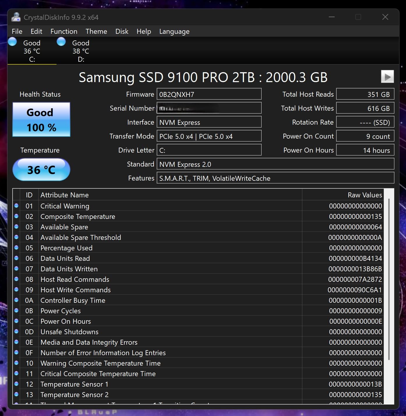 Samsung SSD 9100 PRO 1TB, PCIe 5.0x4 M.2 2280, Up to 14,700MB/s customer photo 1