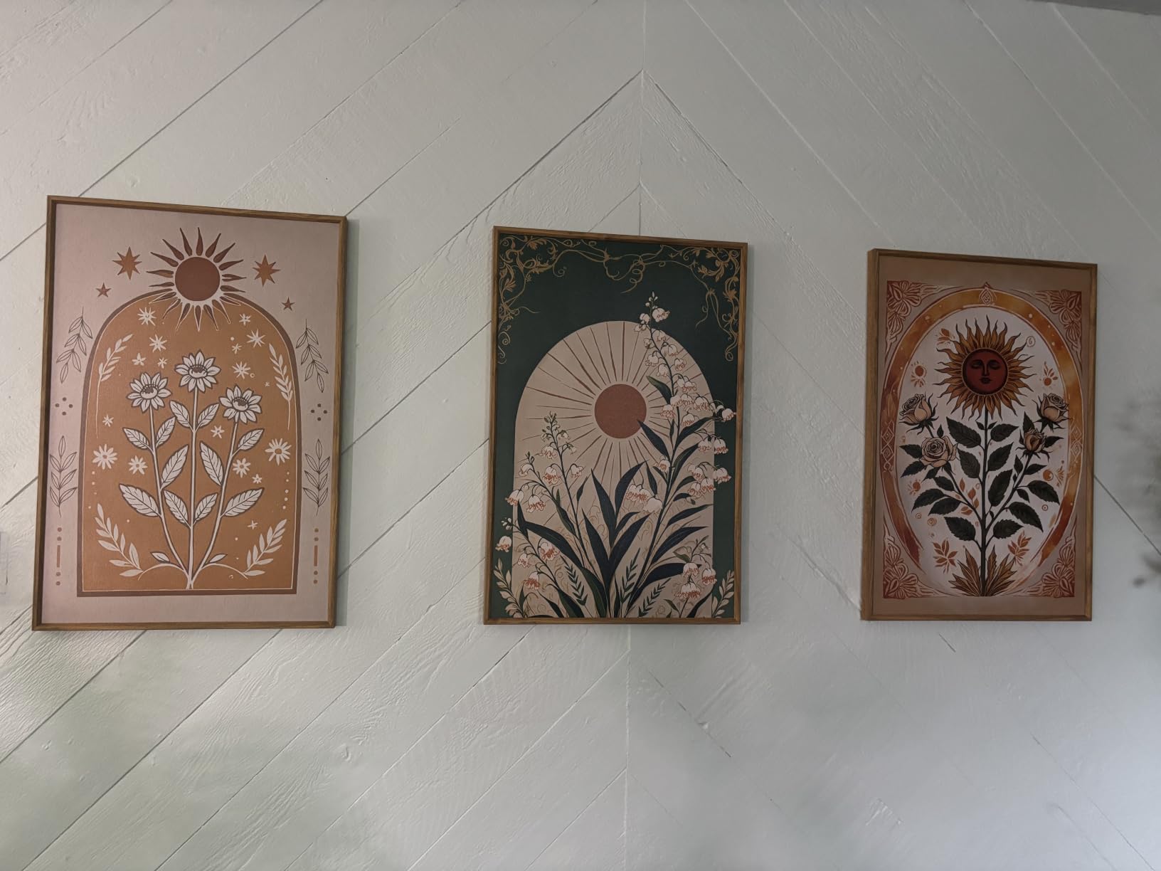 CHDITB Abstract Modern Framed Canvas Wall Art, Neutral Mid Century Painting customer photo 2
