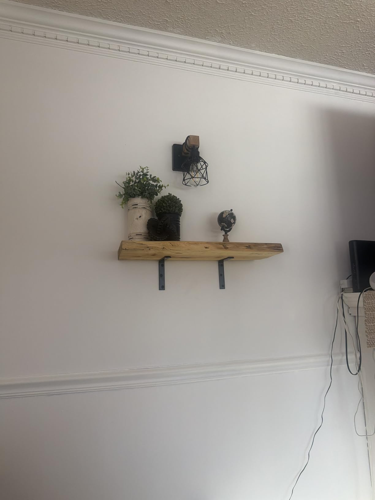 FadimiKoo 2-Light Bathroom Light Fixtures, Farmhouse Wood Vanity Wall Light customer photo 2