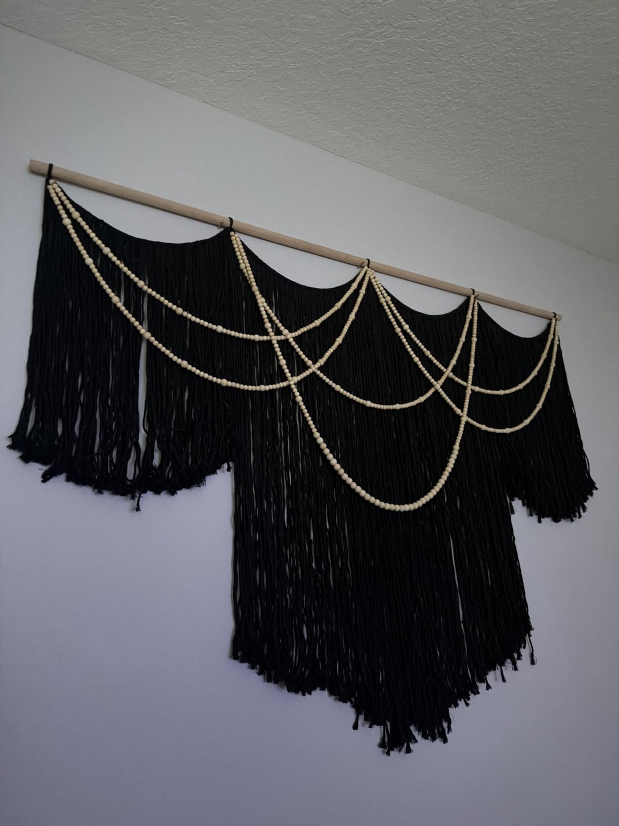 Macrame Wall Hanging Boho Yarn Art Tassel Beaded Handmade Decor 57