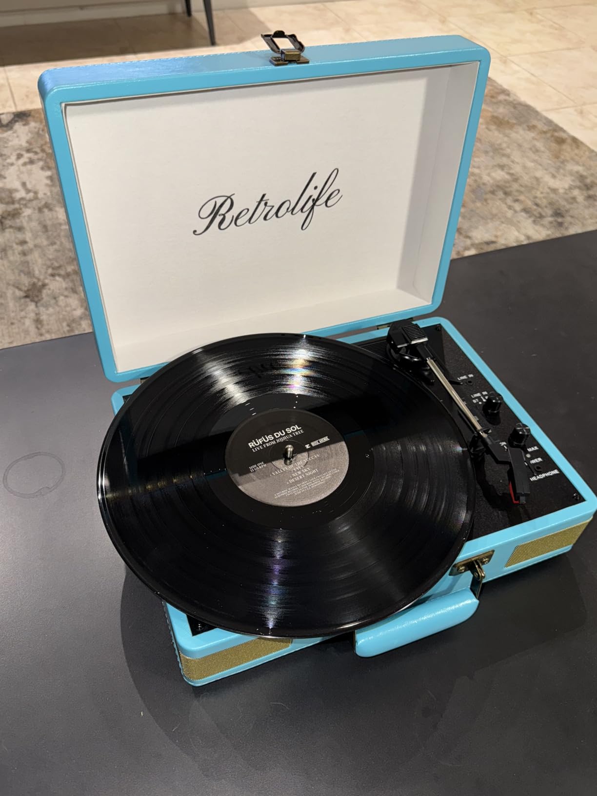 Retrolife Record Player 3 Speed Suitcase Design Bluetooth, Dark Green customer photo 1