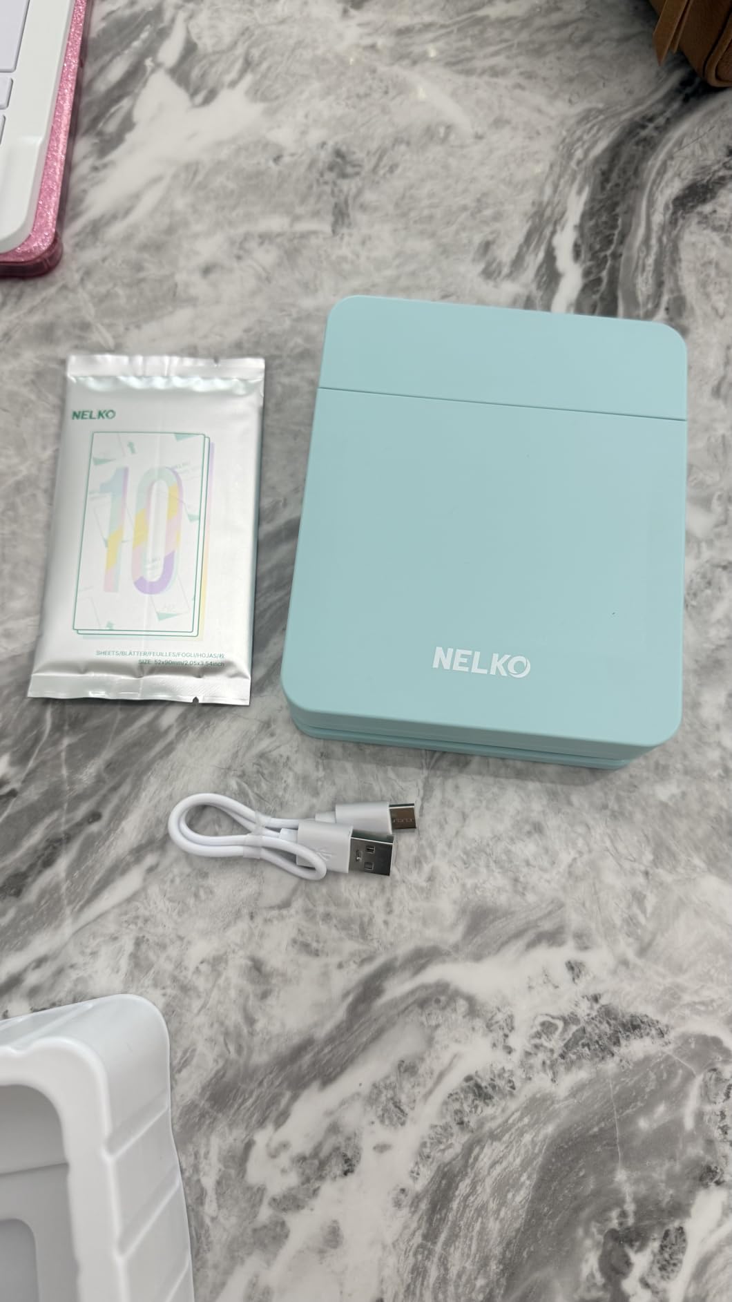 Nelko PP01 Photo Printer, 2x3 Portable Photo Printer, Mini Printer, White customer photo 1