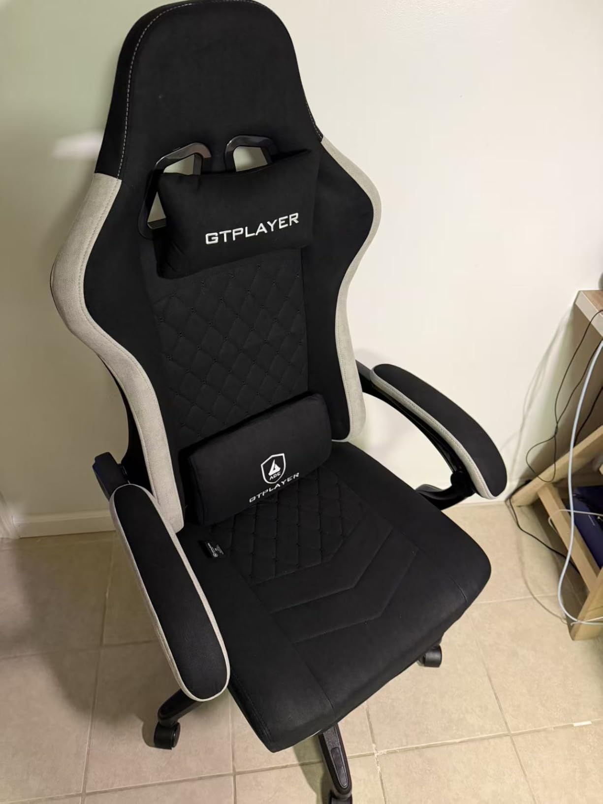 GTPLAYER Gaming Chair, Computer Office Chair with Pocket Spring Cushion, Linkage Armrests and Footrest, High Back Ergonomic Computer Chair with Lumbar Support Task Chair with Footrest(Black) customer photo 2