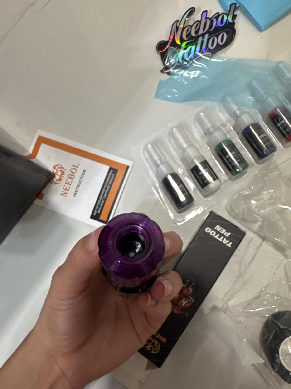 Neebol Wireless Tattoo Gun Kit, 2PCS Batteries Set for Beginners & Artists customer photo 1