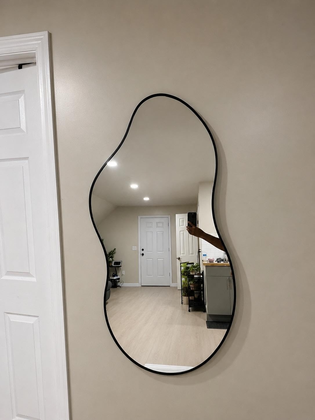 Irregular Wall Mirror 24×40 Inch Wall Mirrors Decorative Gold Modern Asymmetrical Abstract Mirror for Bathroom Bedroom Living Room Entryway Hallway customer photo 2