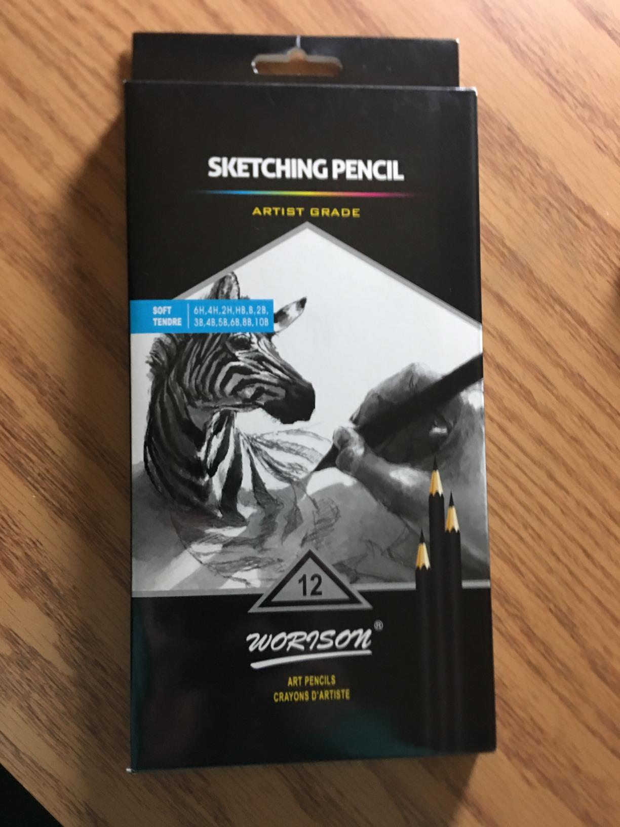 Dyvicl Professional Drawing Sketching Pencil Set - 24 Pieces Drawing Pencils 14B, 12B, 11B, 10B, 9B, 8B, 7B, 6B, 5B, 4B, 3B, 2B, B, HB, F, H, 2H, 3H, 4H, 5H, 6H, 7H, 8H, 9H Graphite Pencils customer photo 1