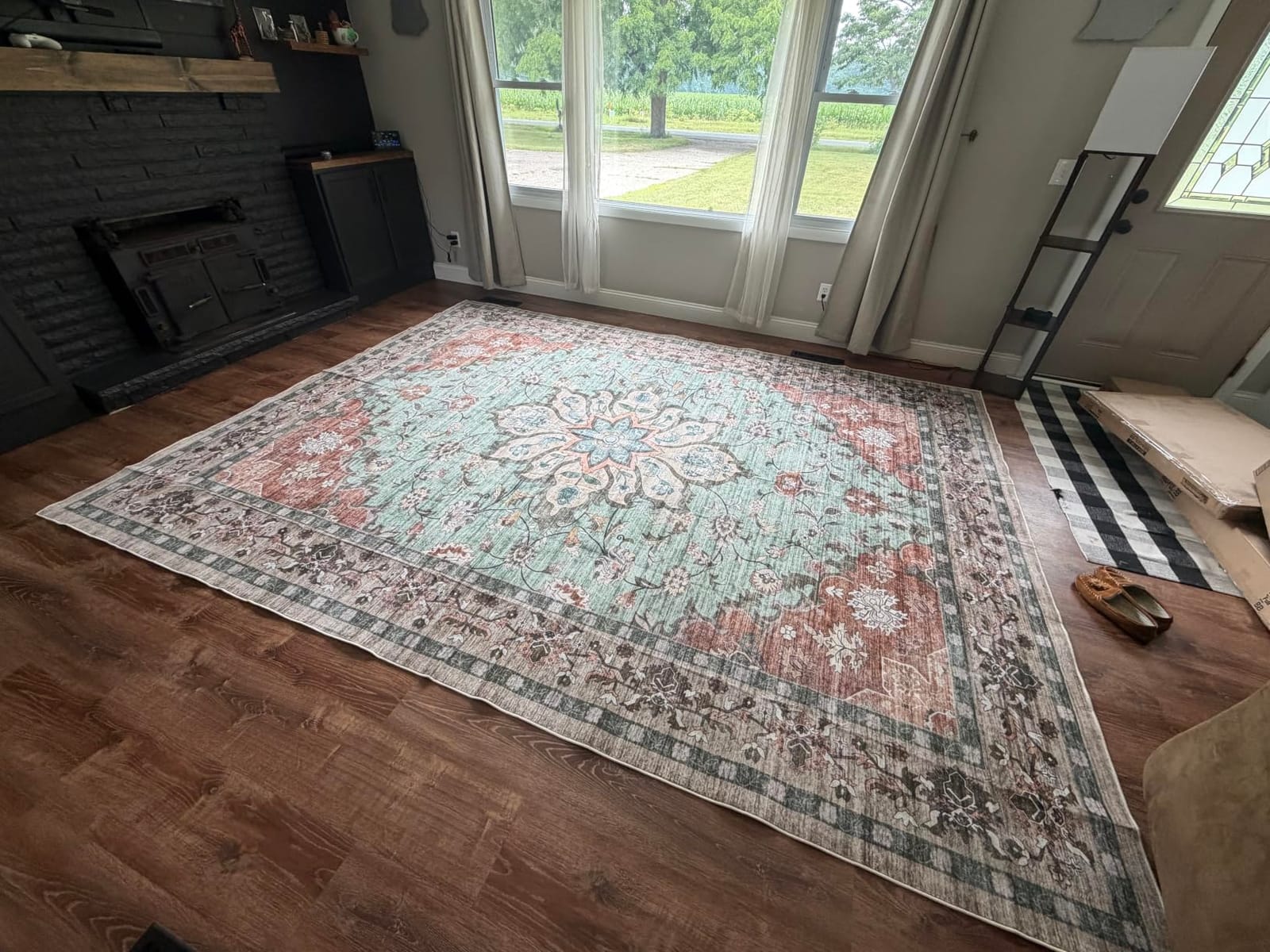 5x7 Area Rugs Living Room: Washable Vintage Rug for Bedroom Beige customer photo 1