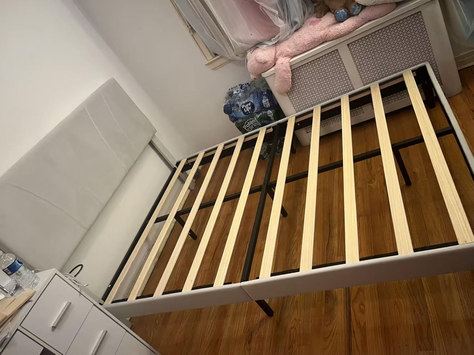 Novilla King Bed Frame and Headboard, King Bed Frame, Velvet Upholstered Bed Frames, No Box Spring Needed, Heavy Duty Feet, Easy Assembly, Black Velvet customer photo 1