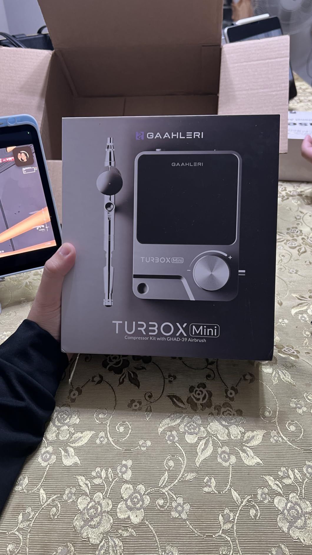 Gaahleri Airbrush Kit, Turbox mini Kit with GHAD-39 0.35mm, Dual-Action Airbrush & Air Compressor with 18 Gear Air Control, Ultra-Quiet, Multi-Scenario, for Painting, Modeling, Cake Decor customer photo 2