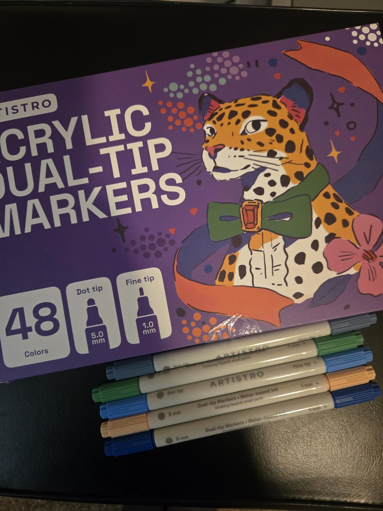 ARTISTRO Dual-Tip Acrylic Paint Marker Pens - Set of 36 customer photo 1