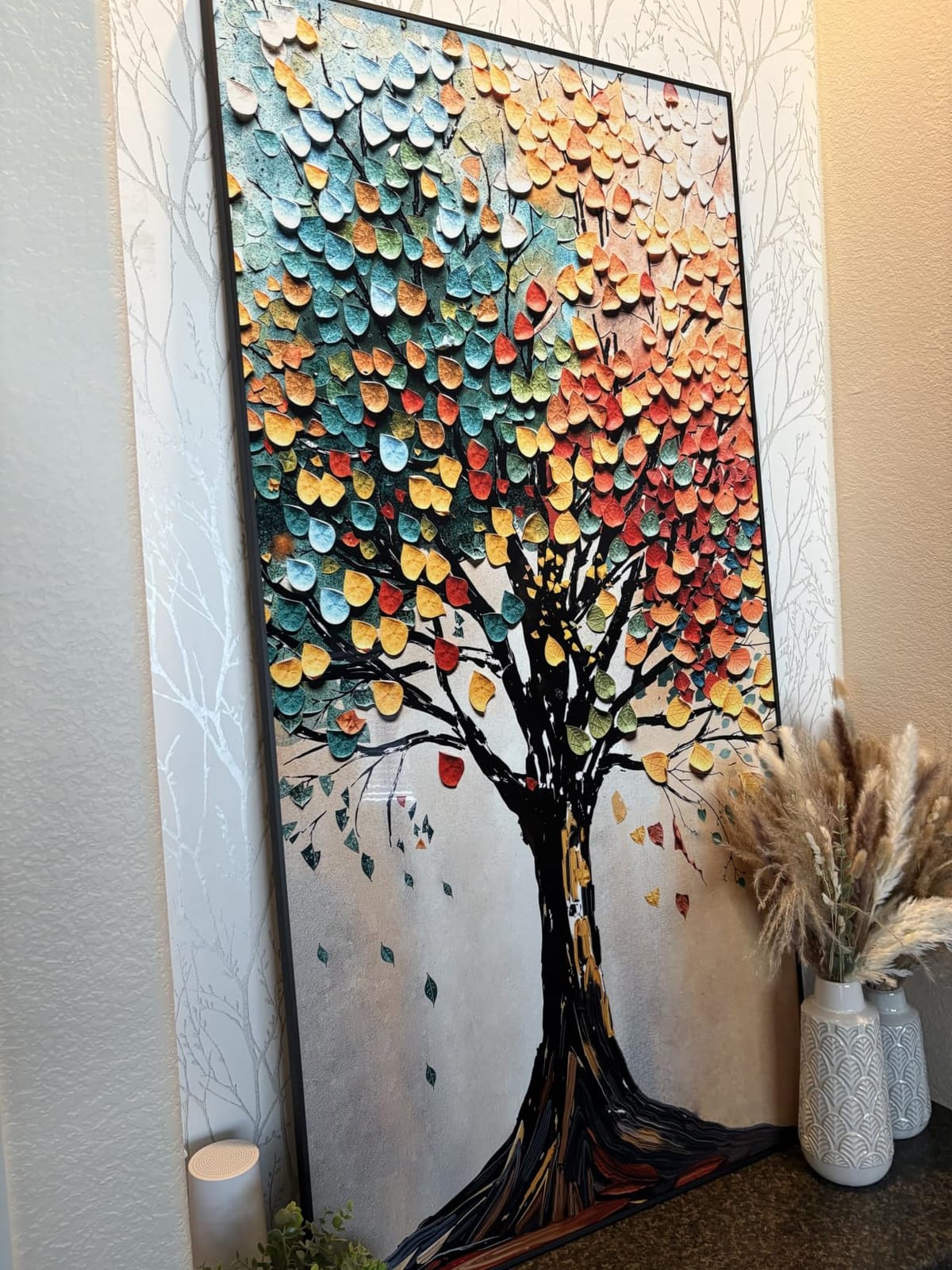 Large Framed Vintage Floral Botanical Wall Art for Living Room, 30x60 In customer photo 1