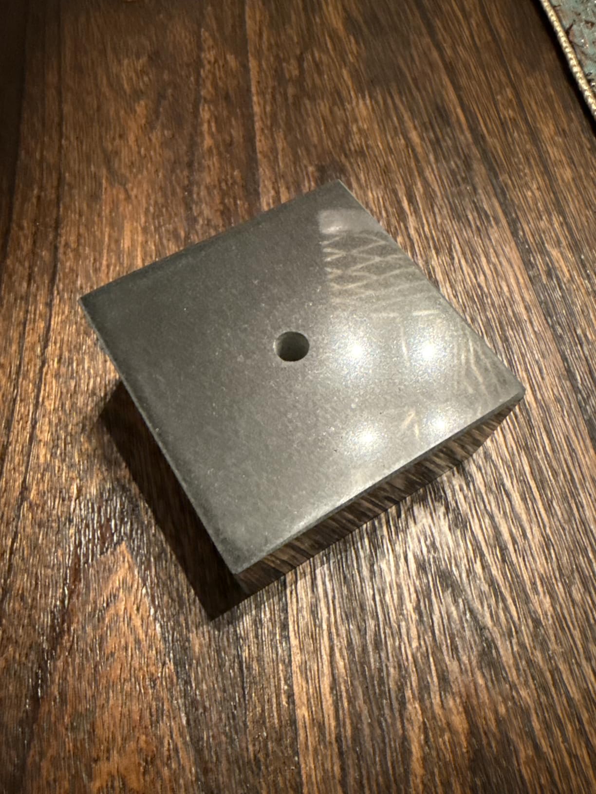 Premium Black Marble Display Base with Center Mount Hole – Polished Stone Pedestal Stand for Sculpture, Statue, Art, Awards, Lamps & Decor (5x5x2) customer photo 2