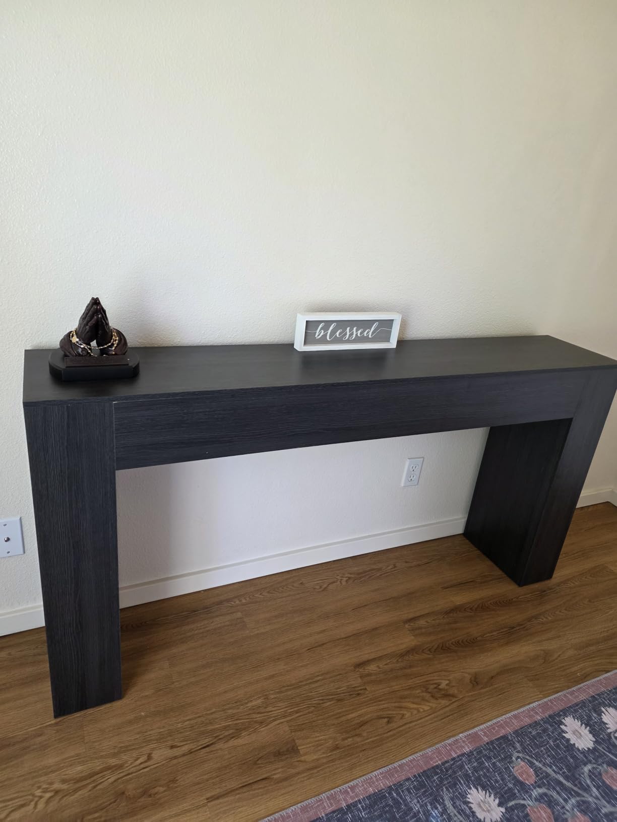VASAGLE 63 Inches Entryway Table, Thick Tabletop Console Table, Farmhouse customer photo 2