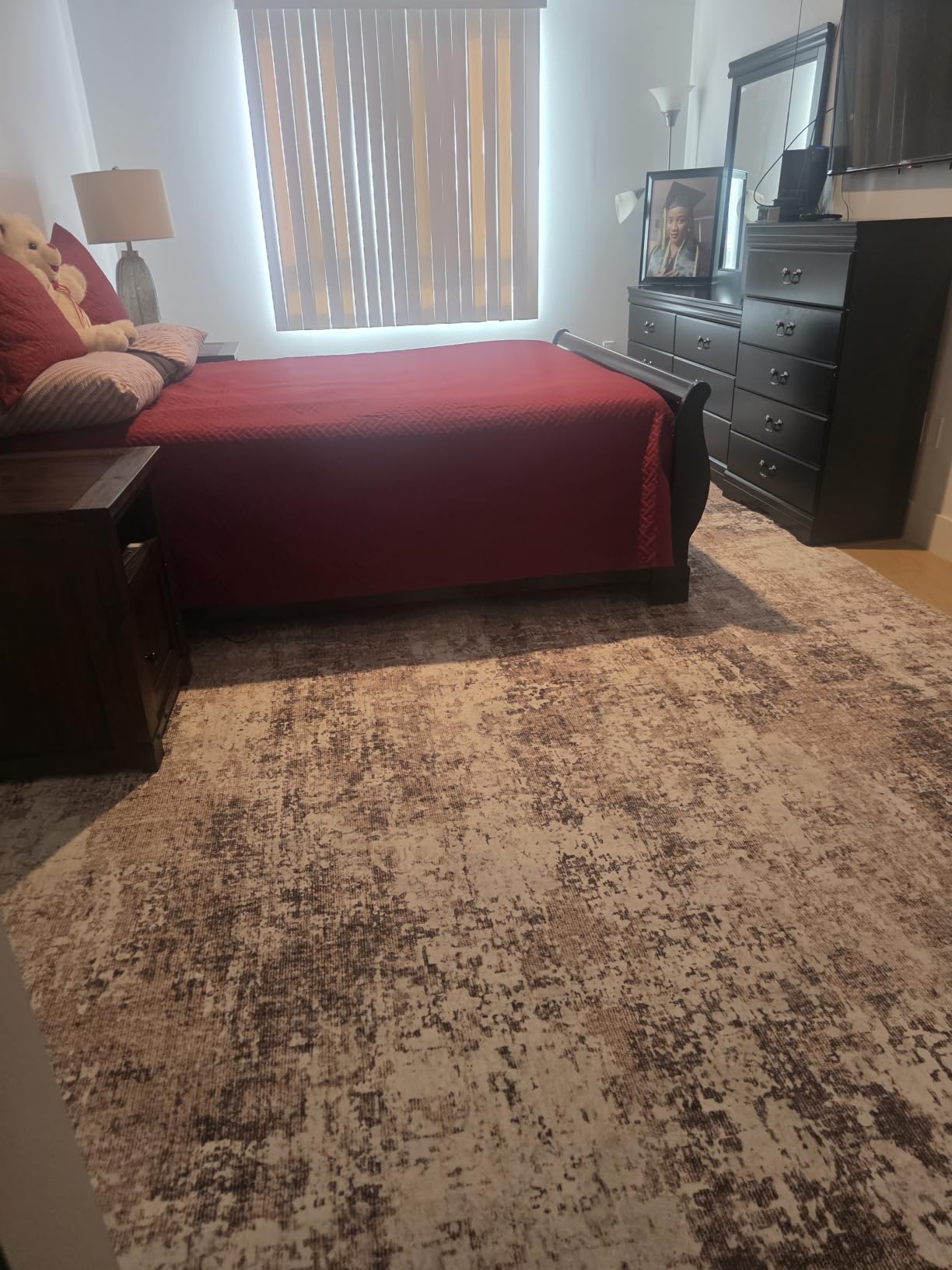 PureCozy 8x10 Area Rug Beige Abstract Modern customer photo 1