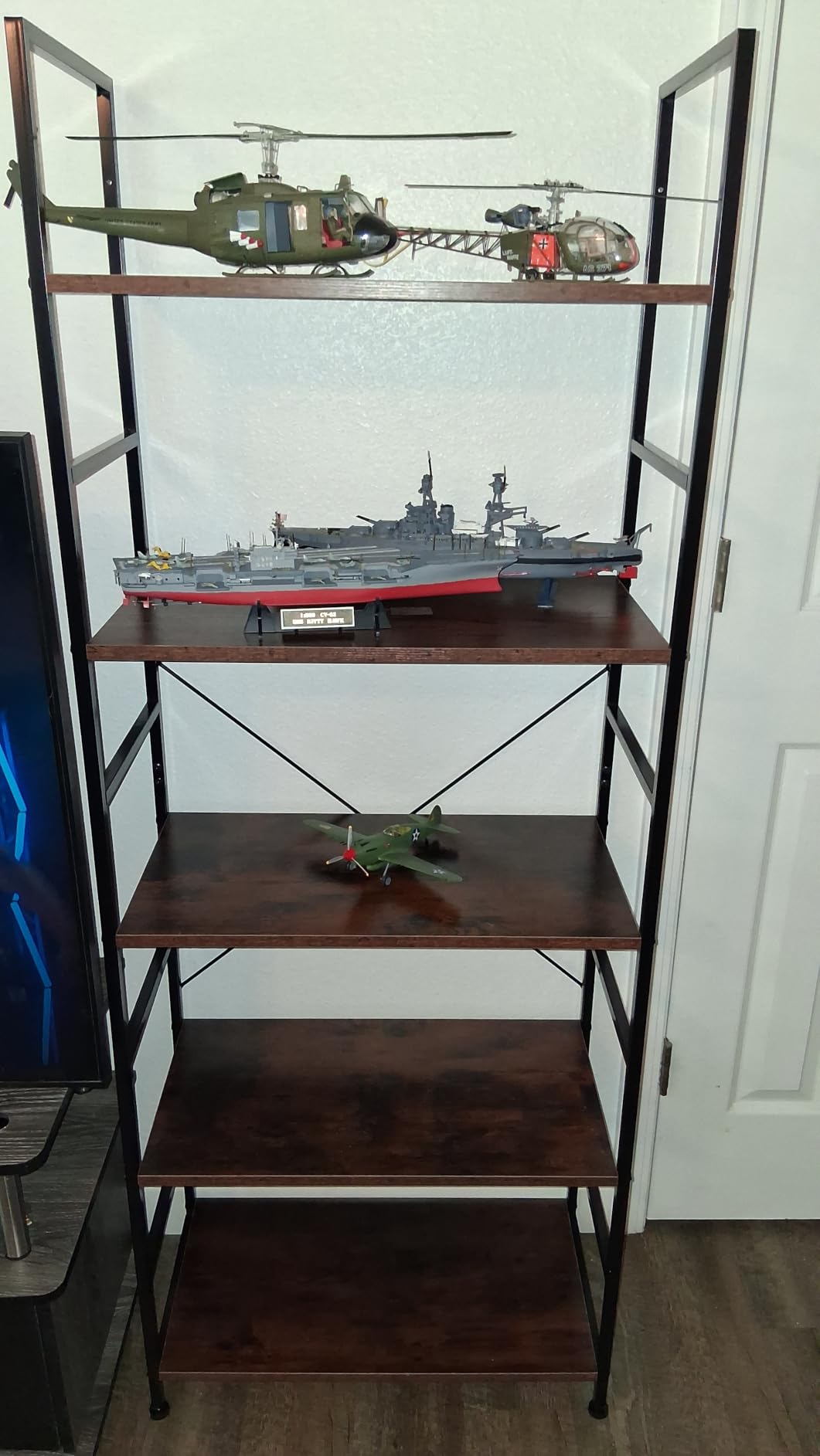 DUMOS 5-Tier Bookshelf, Modern Tall Bookcase Book Shelf customer photo 2