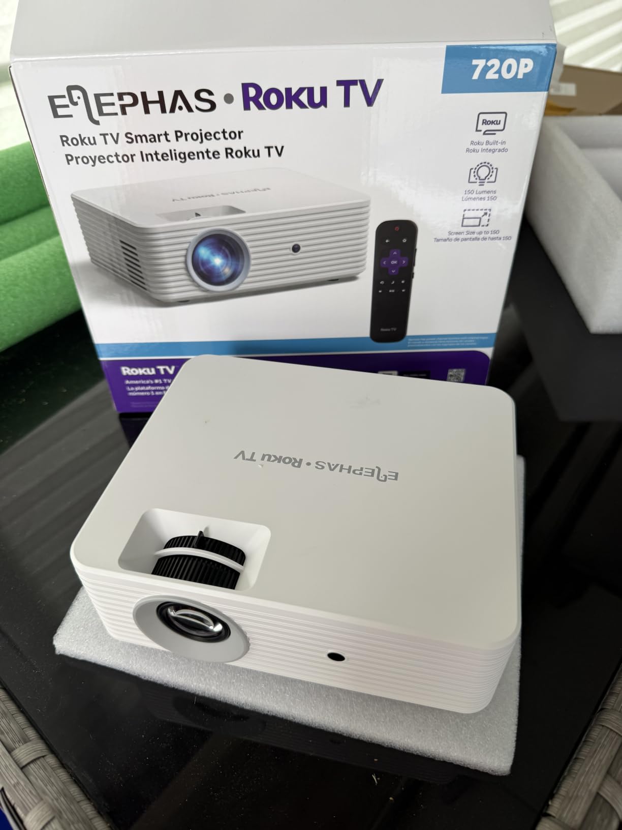 ELEPHAS Roku TV Smart Projector with Wi-Fi and Bluetooth customer photo 2