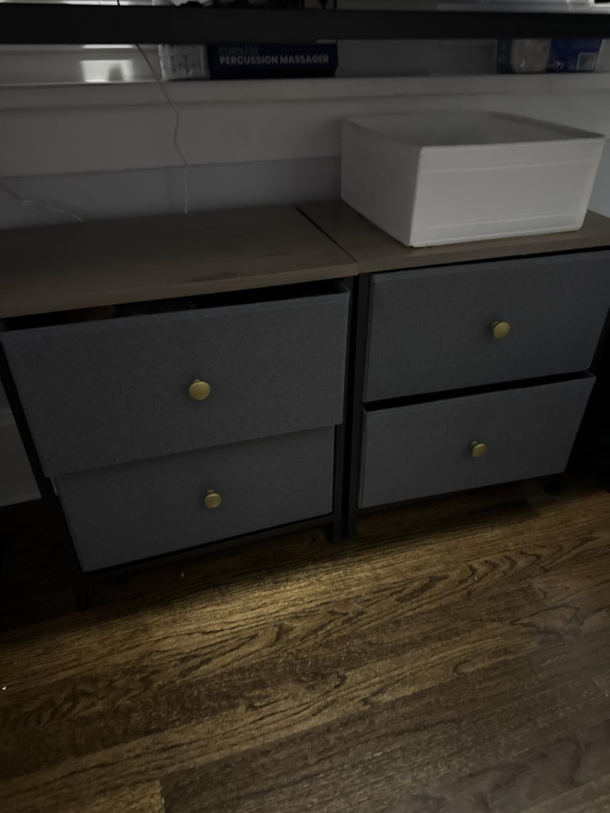 Sweetcrispy Nightstands Set of 2 with 2 Storage Drawer, Small Bedside Table customer photo 1