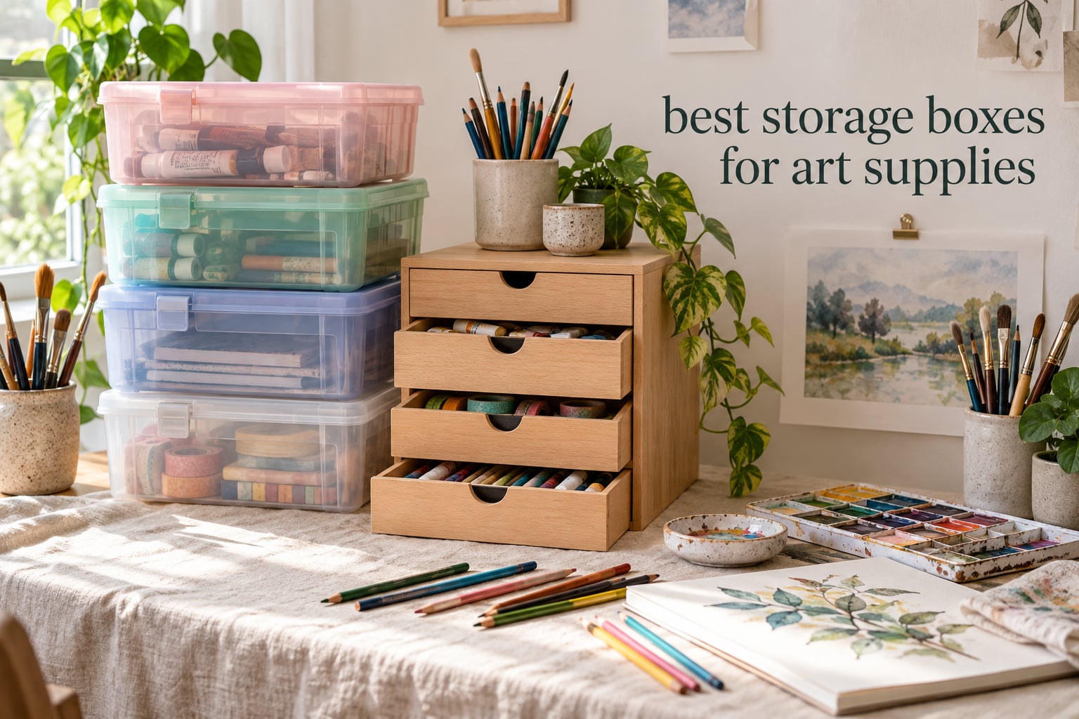 best storage boxes for art supplies