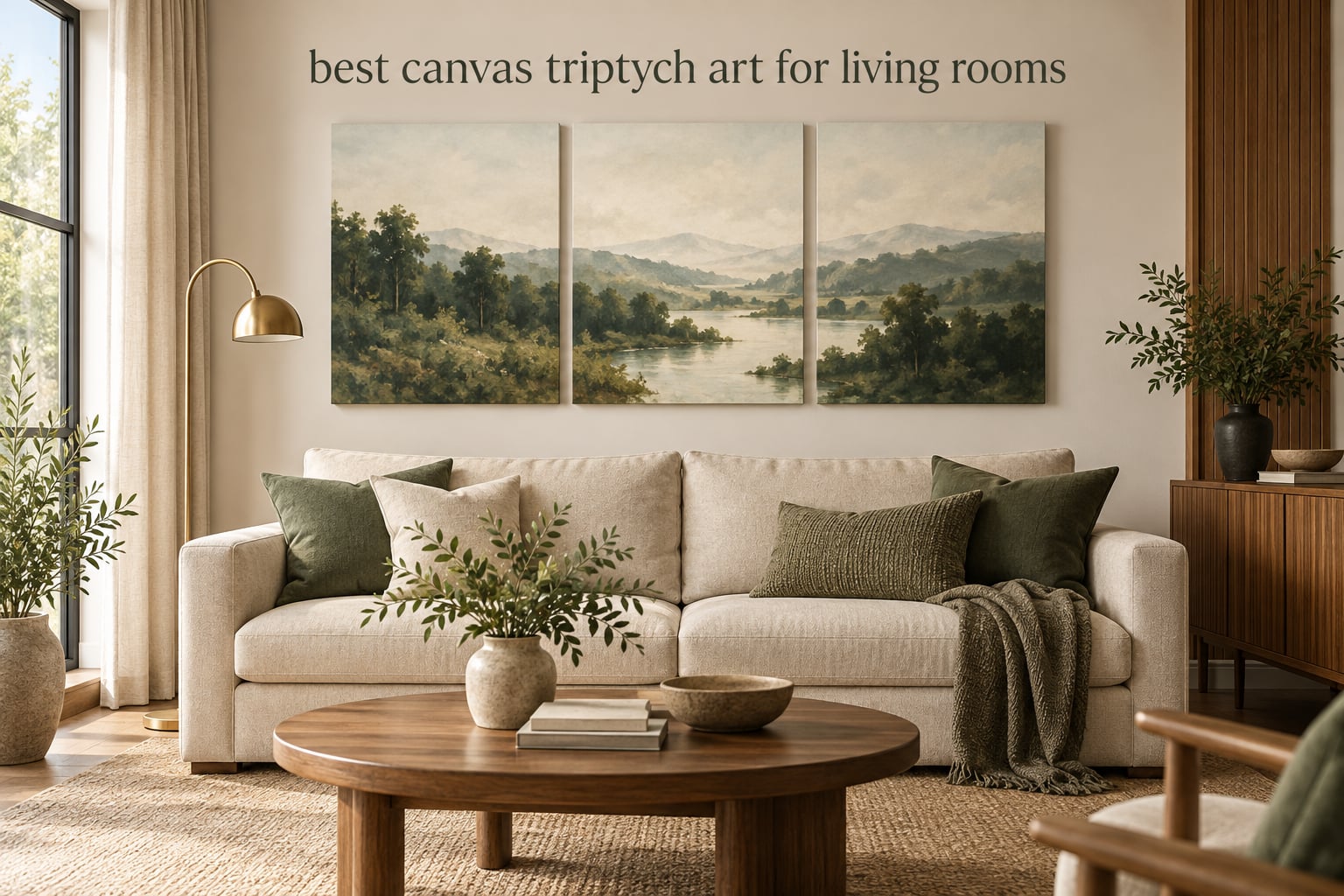 best canvas triptych art for living rooms