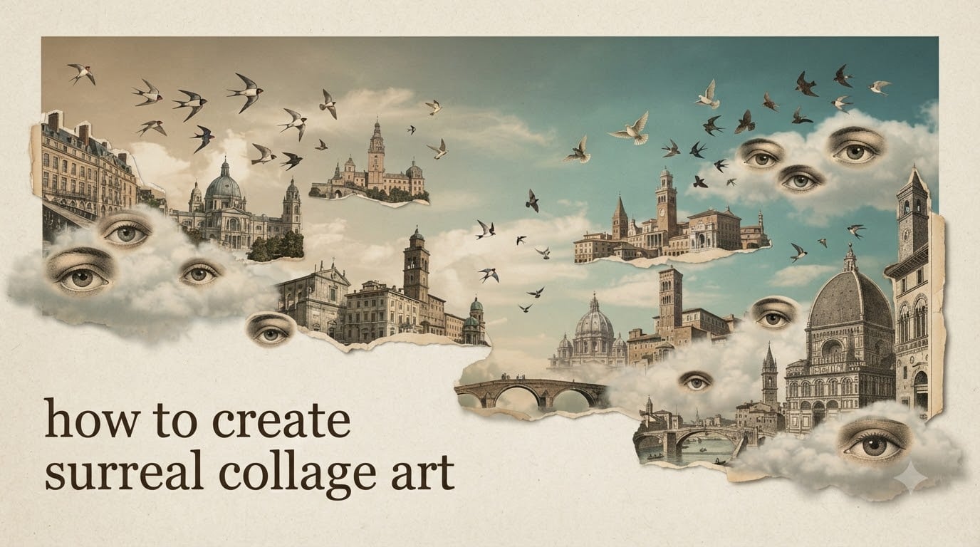 how to create surreal collage art