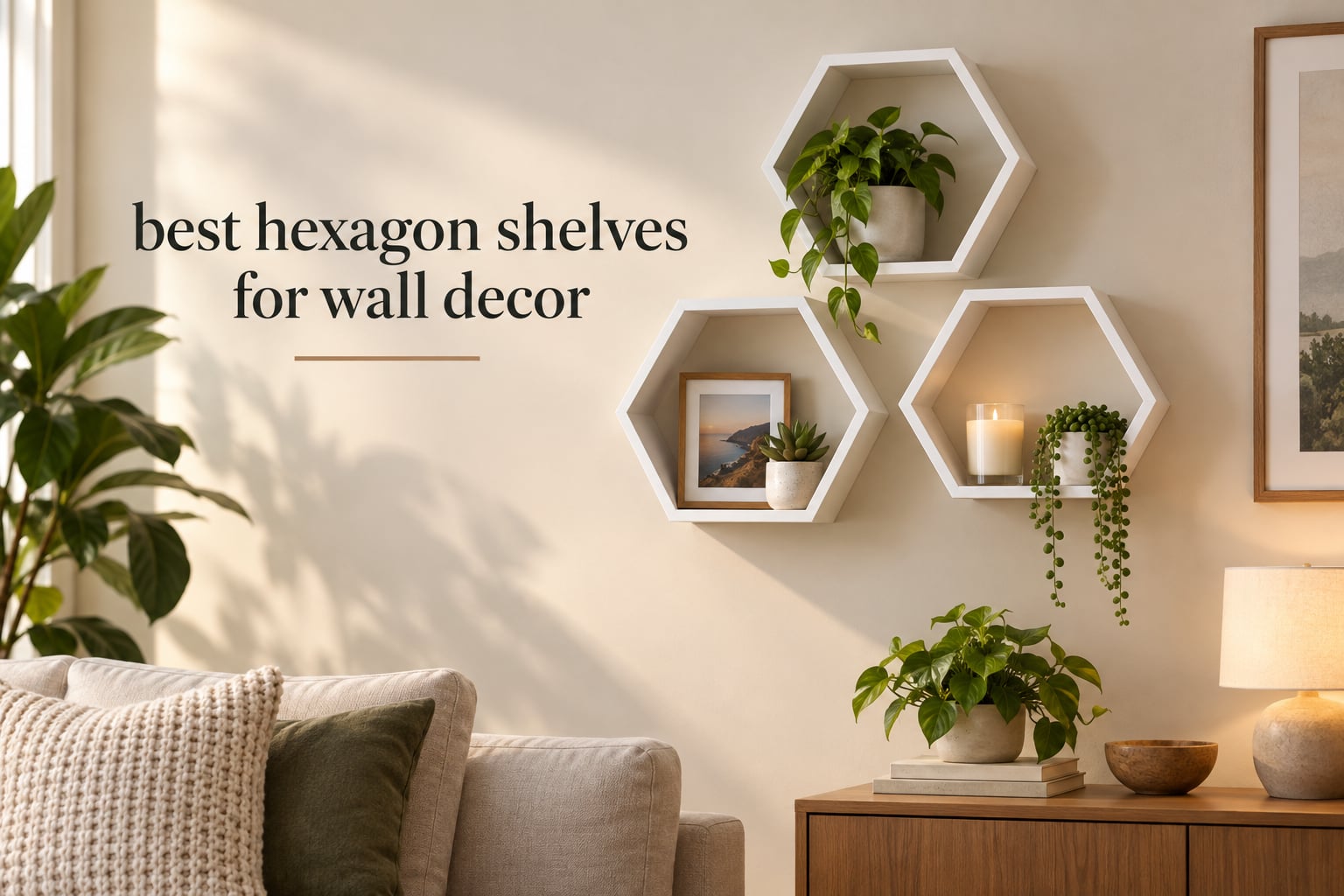 best hexagon shelves for wall decor