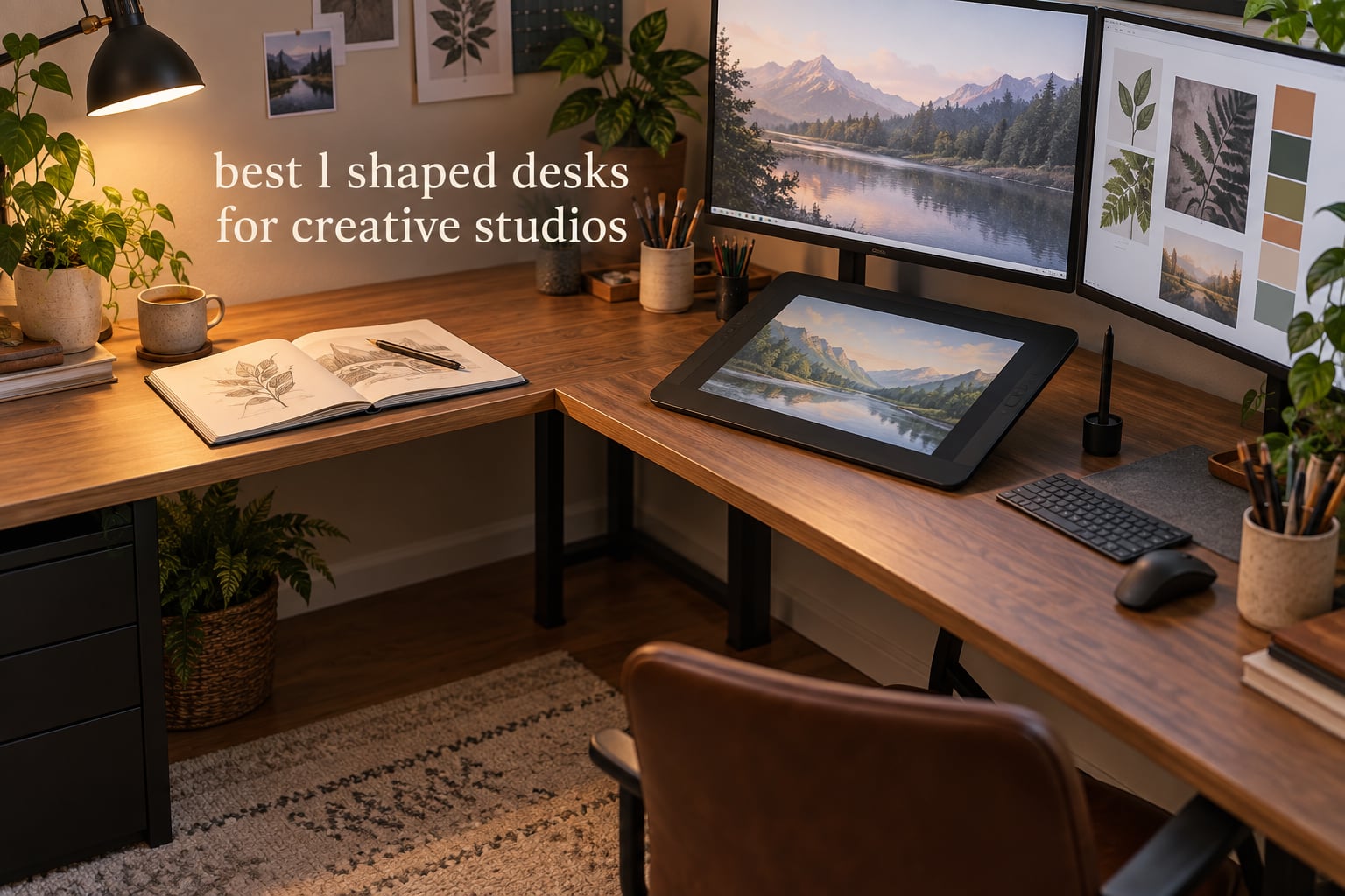 best l shaped desks for creative studios