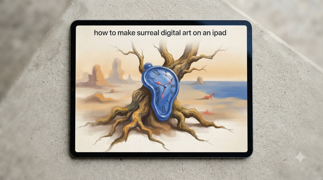 how to make surreal digital art on an ipad
