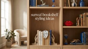 surreal bookshelf styling ideas