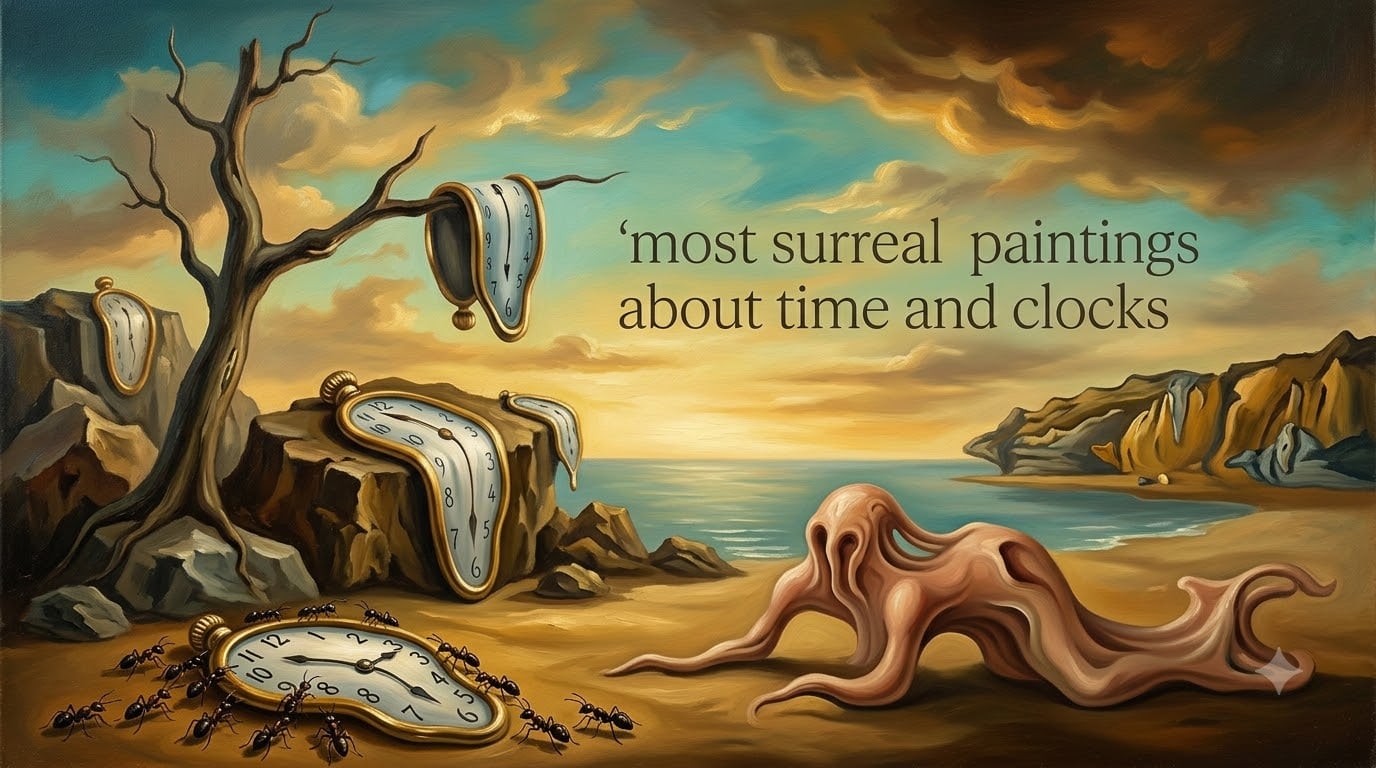 most surreal paintings about time and clocks