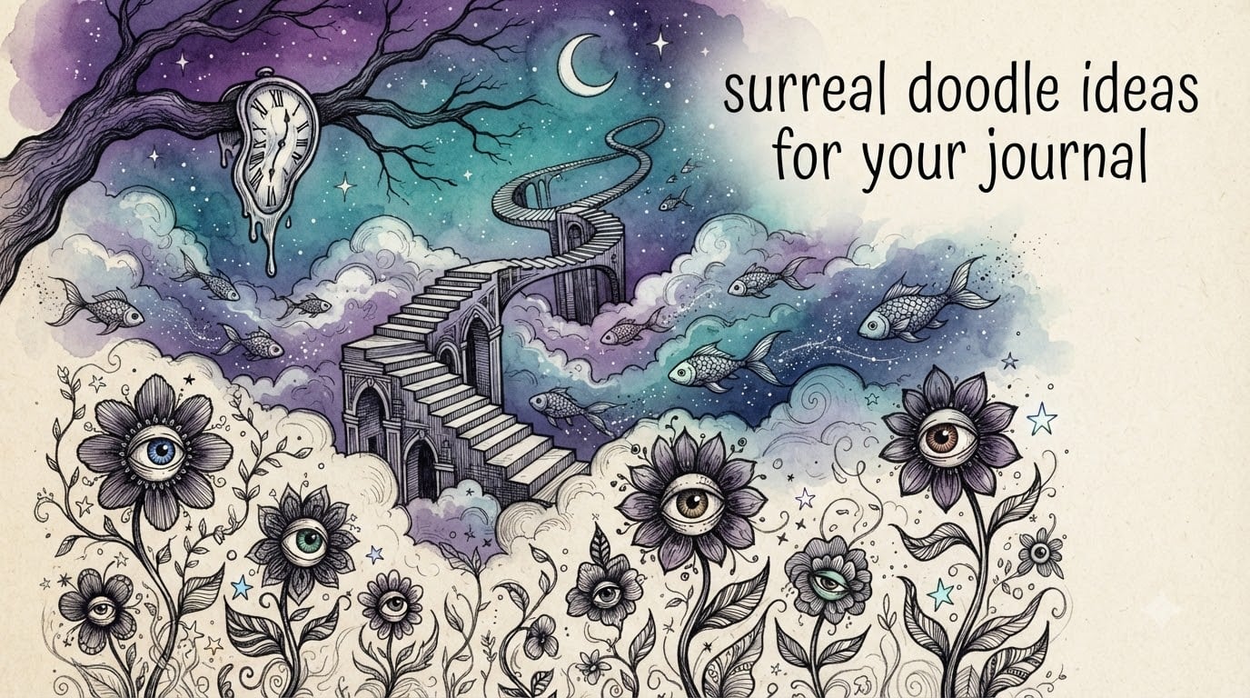 surreal doodle ideas for your journal