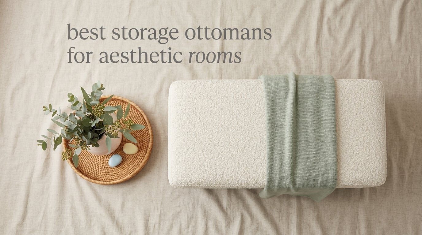 best storage ottomans for aesthetic rooms