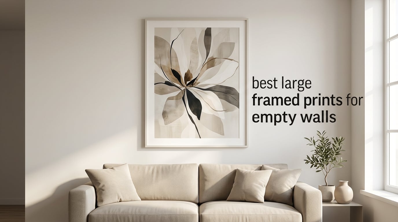 best large framed prints for empty walls
