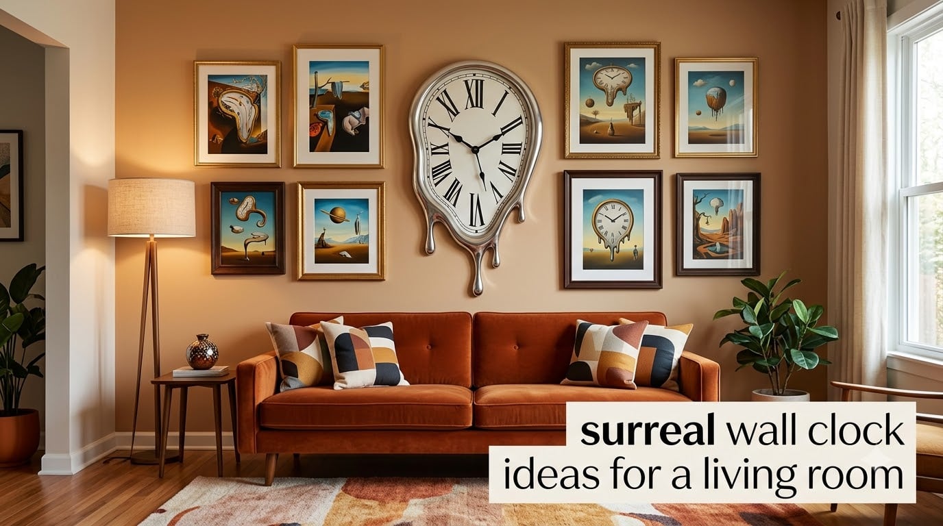 surreal wall clock ideas for a living room