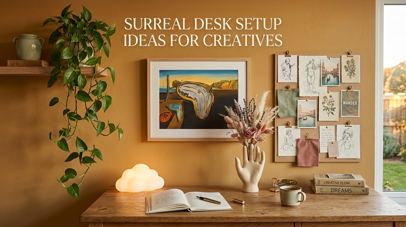 surreal desk setup ideas for creatives