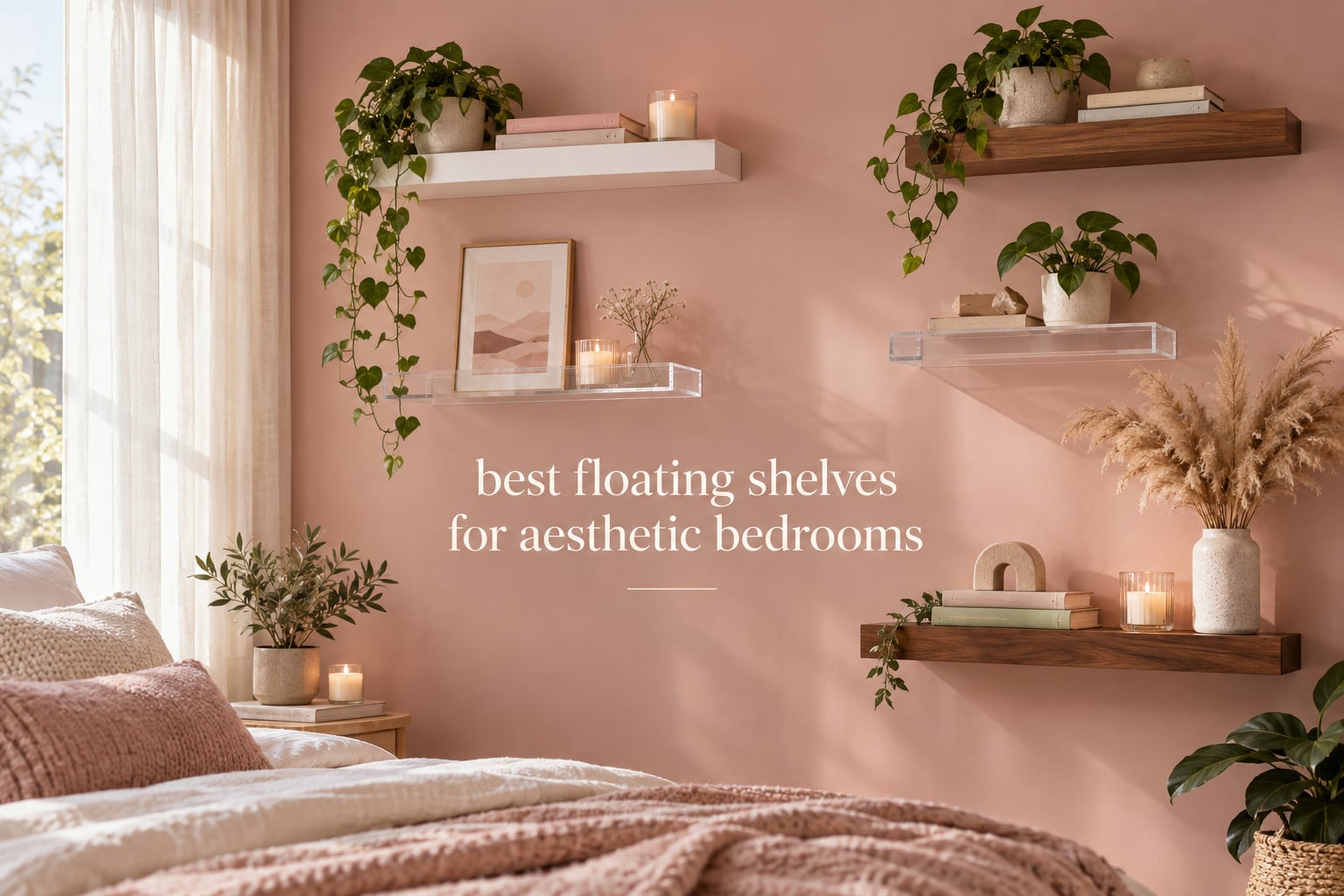 best floating shelves for aesthetic bedrooms