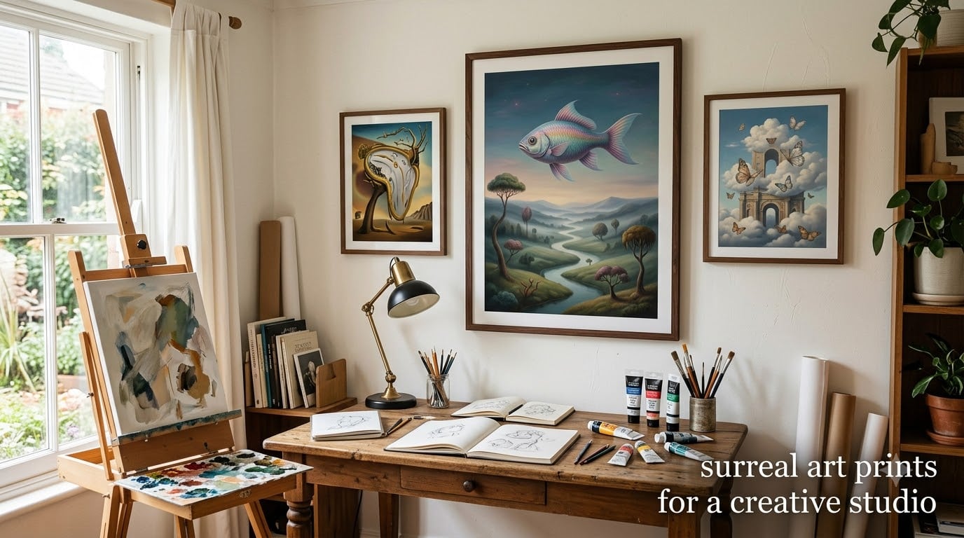 surreal art prints for a creative studio