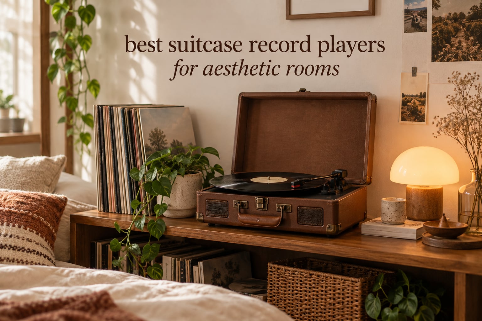 best suitcase record players for aesthetic rooms