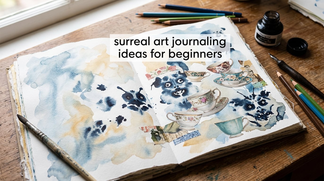 surreal art journaling ideas for beginners