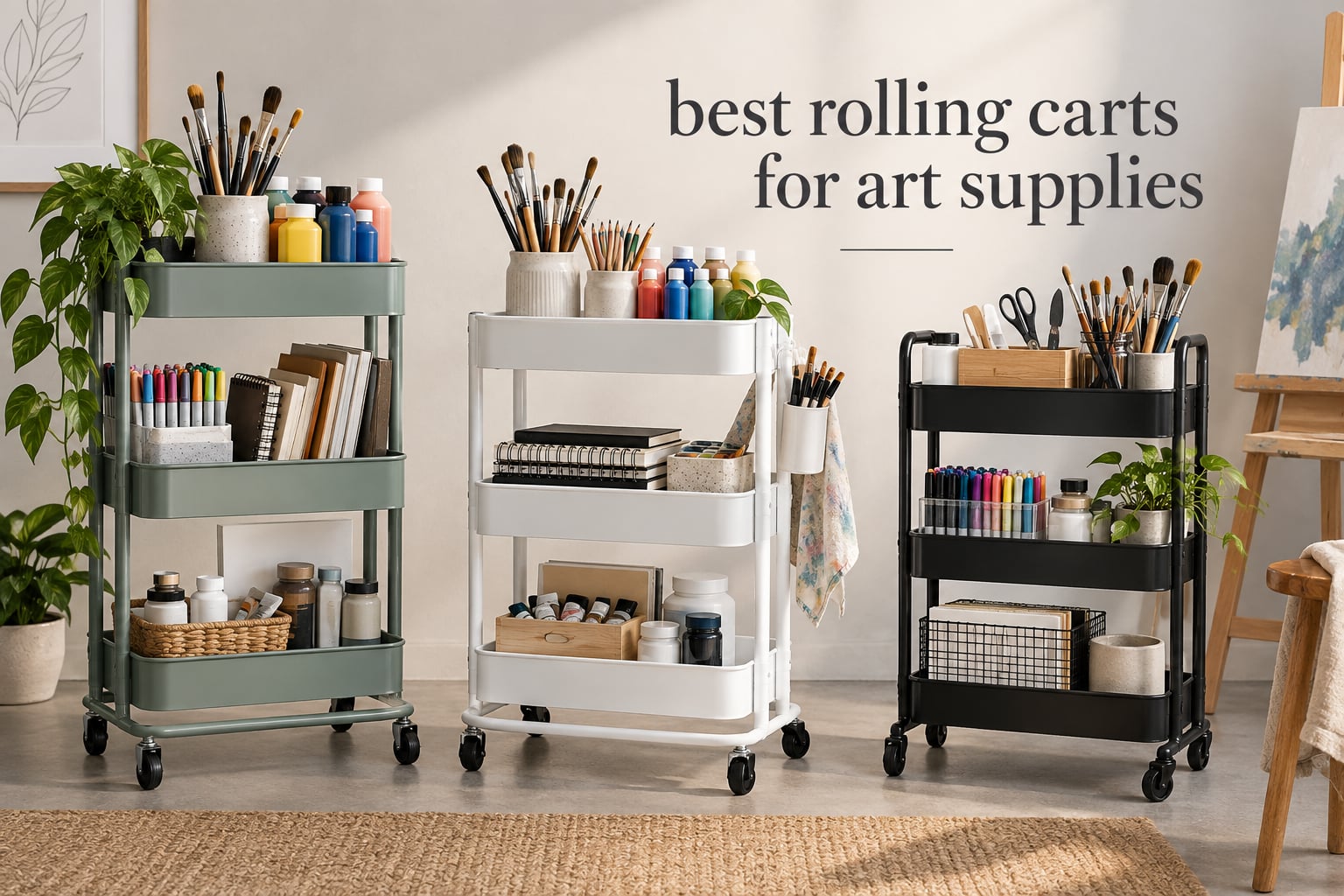 best rolling carts for art supplies