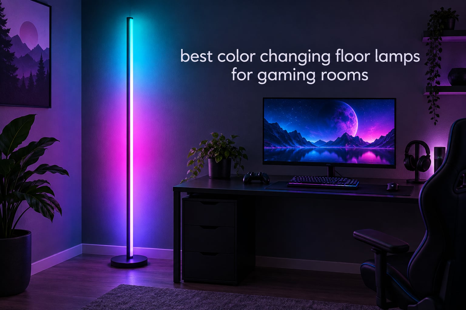 best color changing floor lamps for gaming rooms