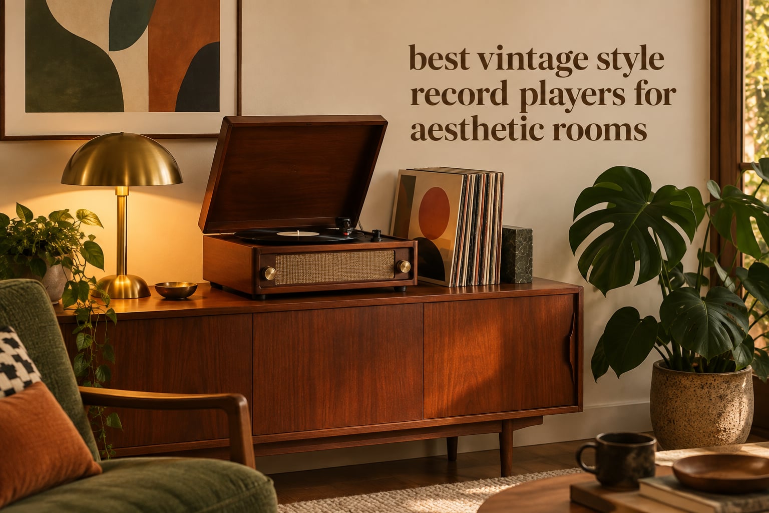 best vintage style record players for aesthetic rooms