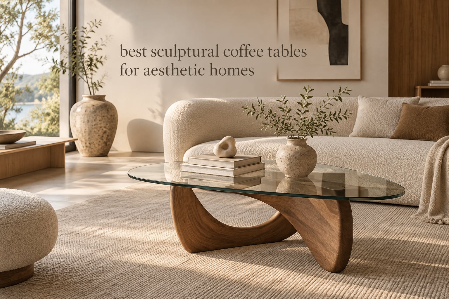best sculptural coffee tables for aesthetic homes