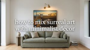 how to mix surreal art with minimalist decor